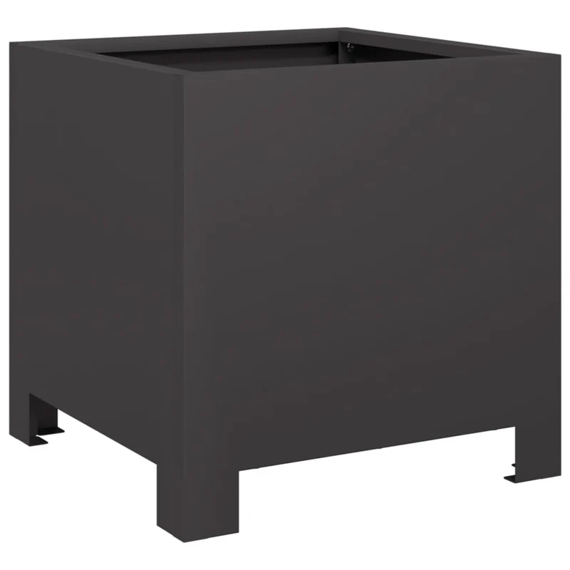 Jardinière bac lit surélevé plantes fleurs jardin terrasses lot de 2 30 x 30 x 30 cm acier noir 02_0038916