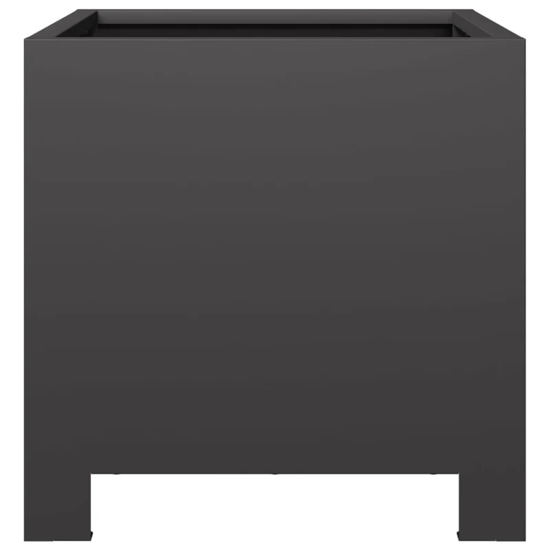 Jardinière bac lit surélevé plantes fleurs jardin terrasses lot de 2 30 x 30 x 30 cm acier noir 02_0038916