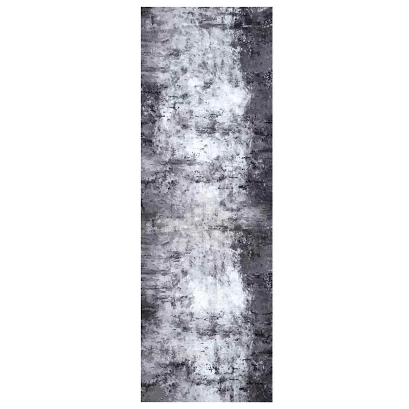 Tapis de cuisine moderne antidérapant absorption rapide 180 x 60 cm en velours gris 02_0058975