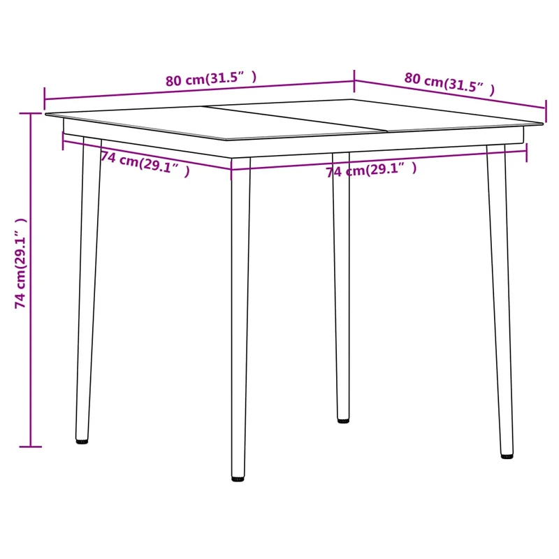 Ensemble de salle à manger de jardin meuble extérieur 5 pièces chêne 02_0013768