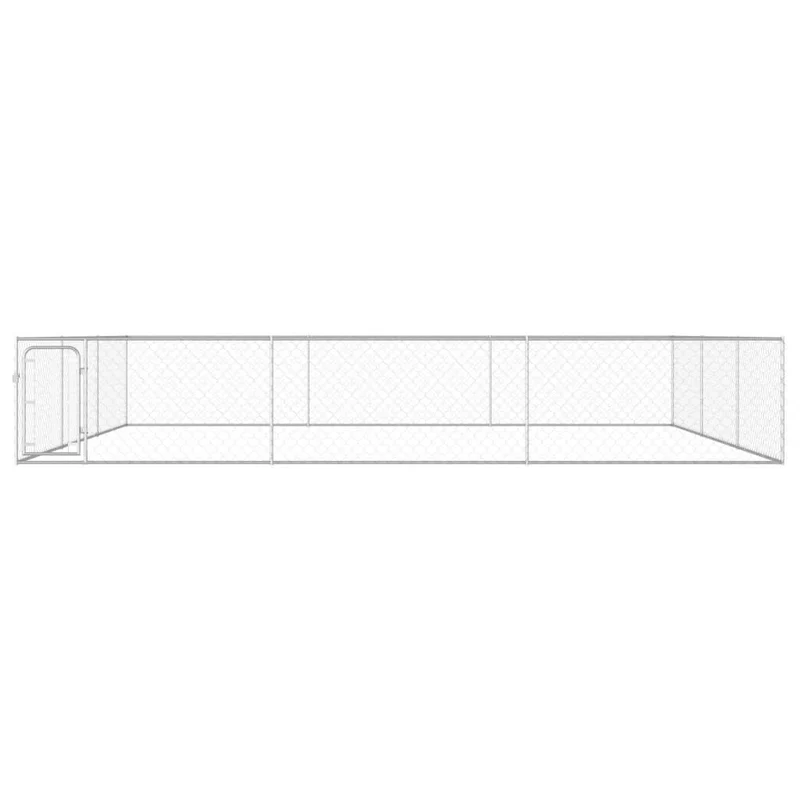 Chenil extérieur cage enclos parc animaux chien extérieur pour chiens acier galvanisé 6 x 6 x 1 m 02_0000477