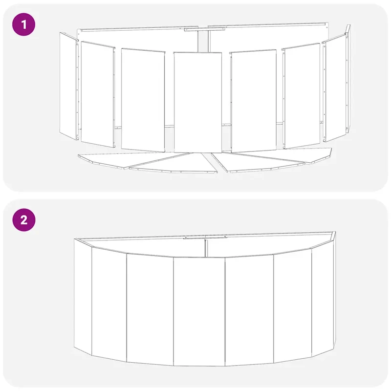 Jardinière demi-ronde moderne extérieur 120 x 60 x 50 cm design chic en acier inoxydable argent 02_0052947