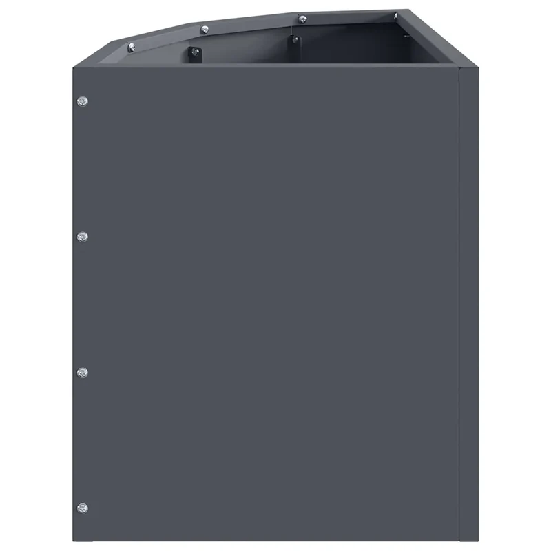 Jardinière d'angle design moderne extérieur 30 x 30 x 35 cm en acier anthracite 02_0052896