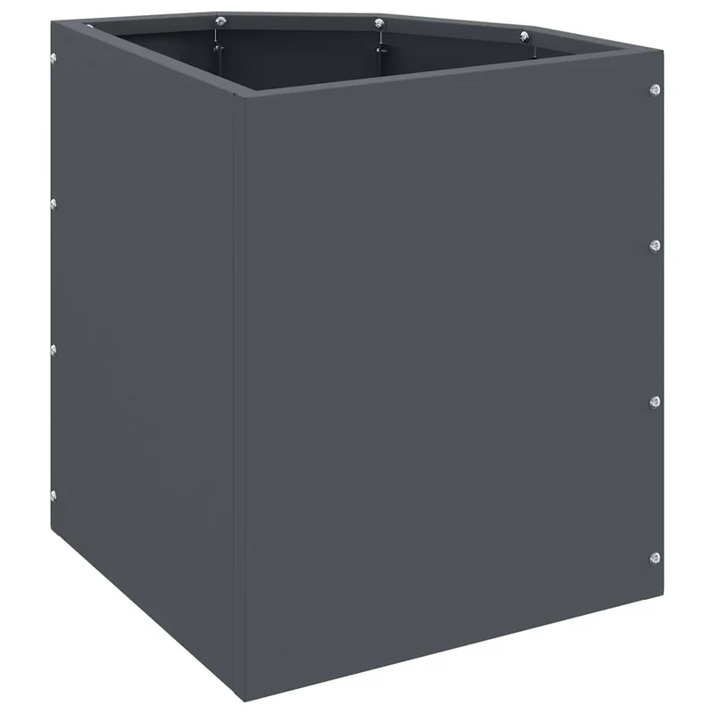 Jardinière d'angle design moderne extérieur 30 x 30 x 35 cm en acier anthracite 02_0052896