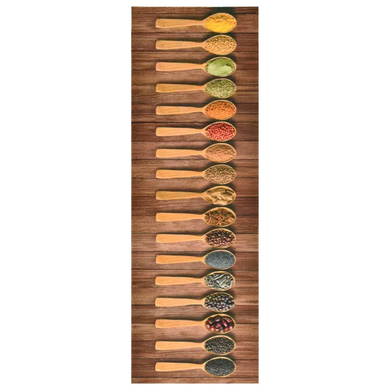 Tapis de sol lavable cuisine antidérapant 300 x 60 cm en polyamide multicolore 02_0046519