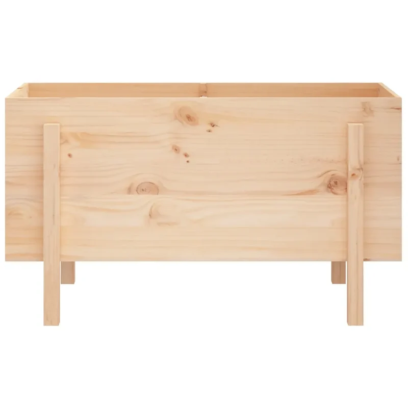 Lit surélevé de jardin 101 x 50 x 57 cm vaste espace décoratif style rustique en bois pin 02_0048499