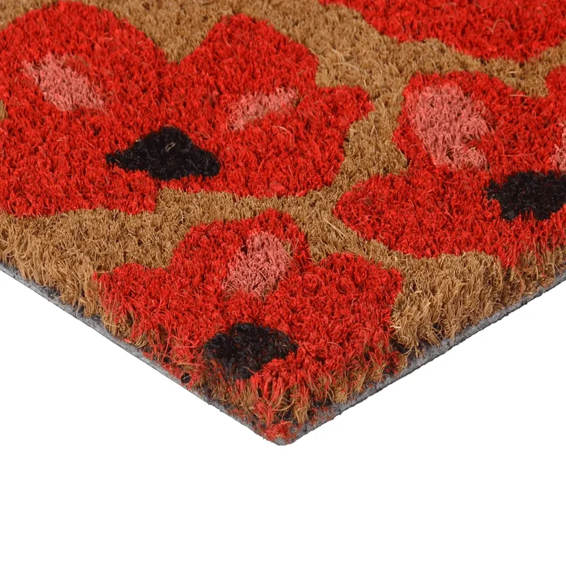 Tapis de porte naturel 40 x 60 cm résistant à l'extérieur et antidérapant design touffeté en fibre de coco naturel 02_0046189