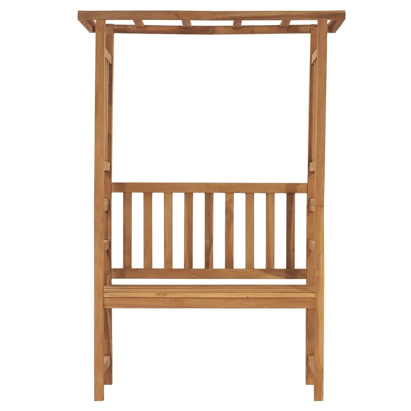 Banc de jardin meuble de patio d'extérieur terrasse avec pergola 115 cm bois de teck solide 02_0011637