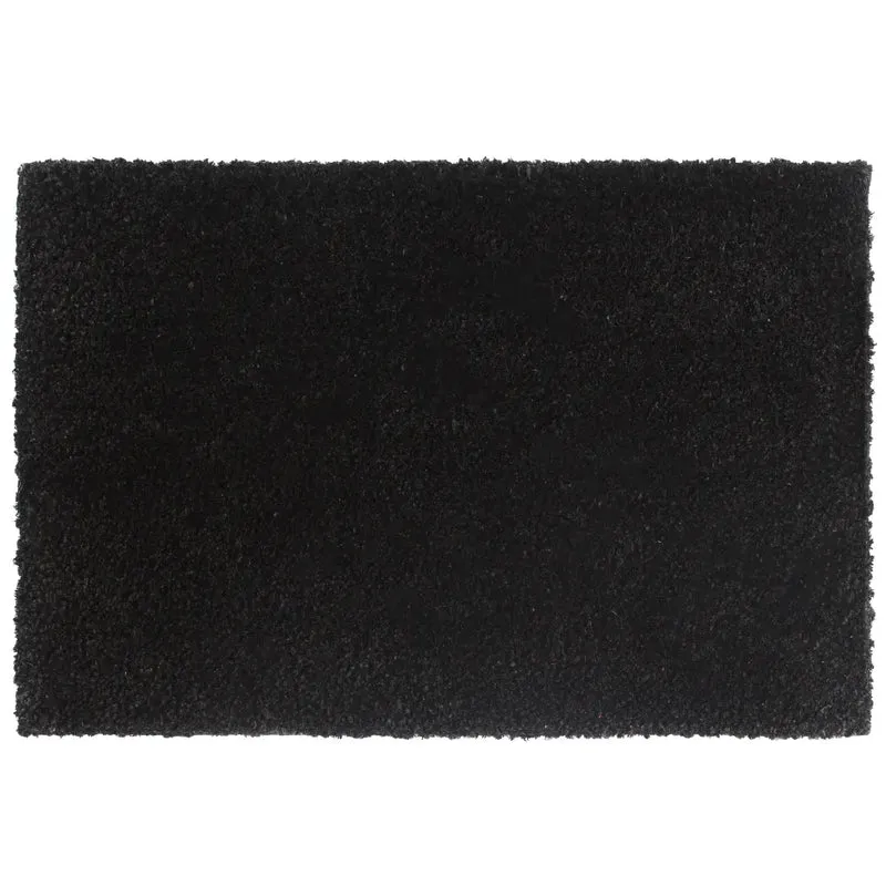 Lot de 5 tapis de porte antidérapants intérieur extérieur 40 x 60 cm en fibre de coco noir 02_0046161