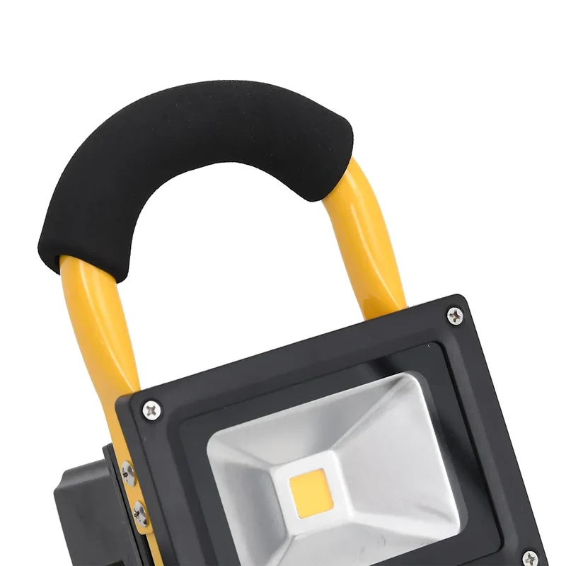 Projecteur à LED rechargeable avec poignée 21,5 x 18,5 x 29 cm éclairage intense design ergonomique en acier inoxydable noir 02_0046117