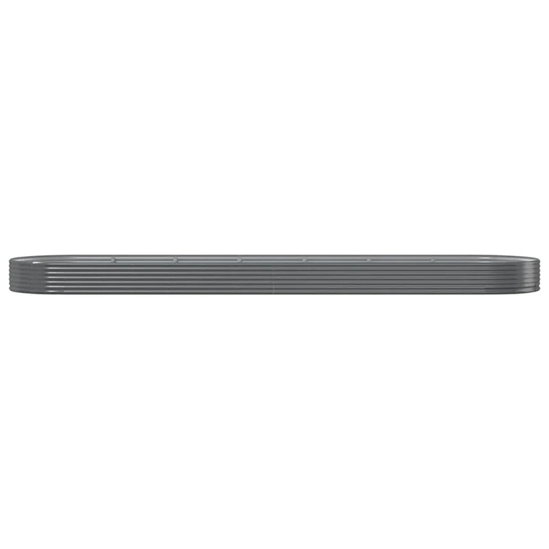 Jardinière bac lit surélevé plantes fleurs terrasse jardin de jardin acier enduit de poudre 600 x 140 x 36cm gris 02_0039678