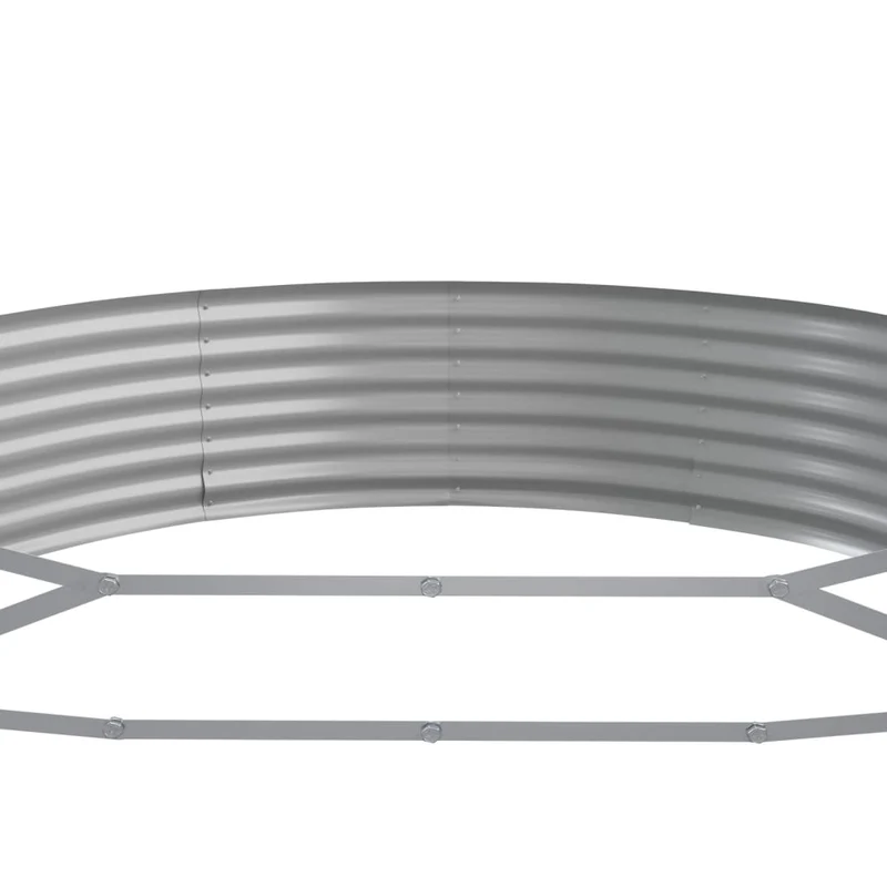Jardinière bac lit surélevé plantes fleurs terrasse jardin de jardin acier enduit de poudre 600 x 140 x 36cm gris 02_0039678