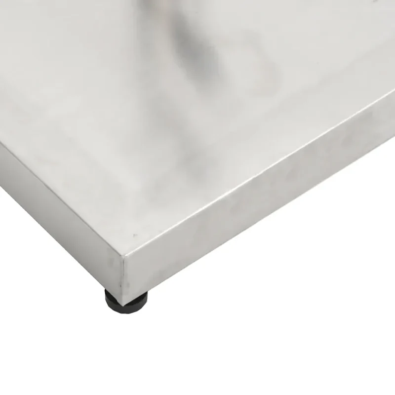 Base de parasol solide et stable avec adaptateurs 49,5 x 49,5 x 38 cm en acier inoxydable argenté 02_0047471