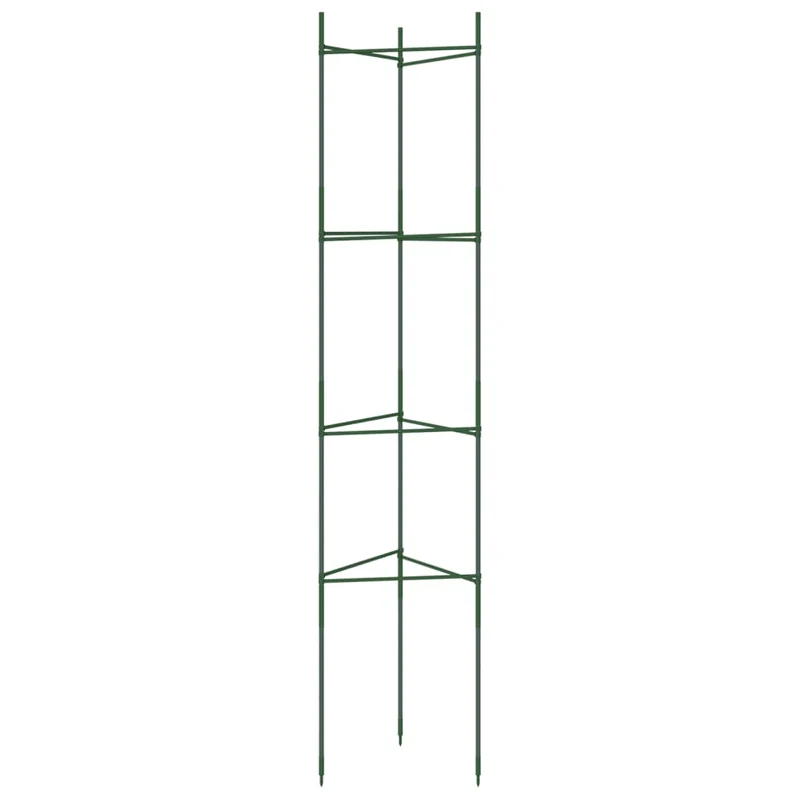 Lot de 8 cages à tomates ajustables 32 x 29 x 154 cm soutien optimal jardin en acier vert 02_0055602
