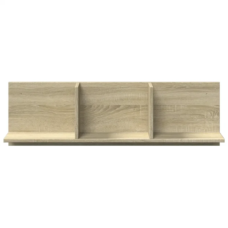 Armoire murale flottante 100 x 16,5 x 30 cm gain de place moderne déco intérieure en bois d'ingénierie chêne sonoma 02_0050588