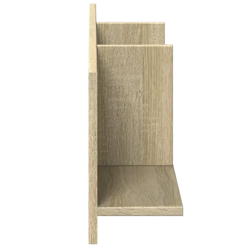 Armoire murale flottante 100 x 16,5 x 30 cm gain de place moderne déco intérieure en bois d'ingénierie chêne sonoma 02_0050588