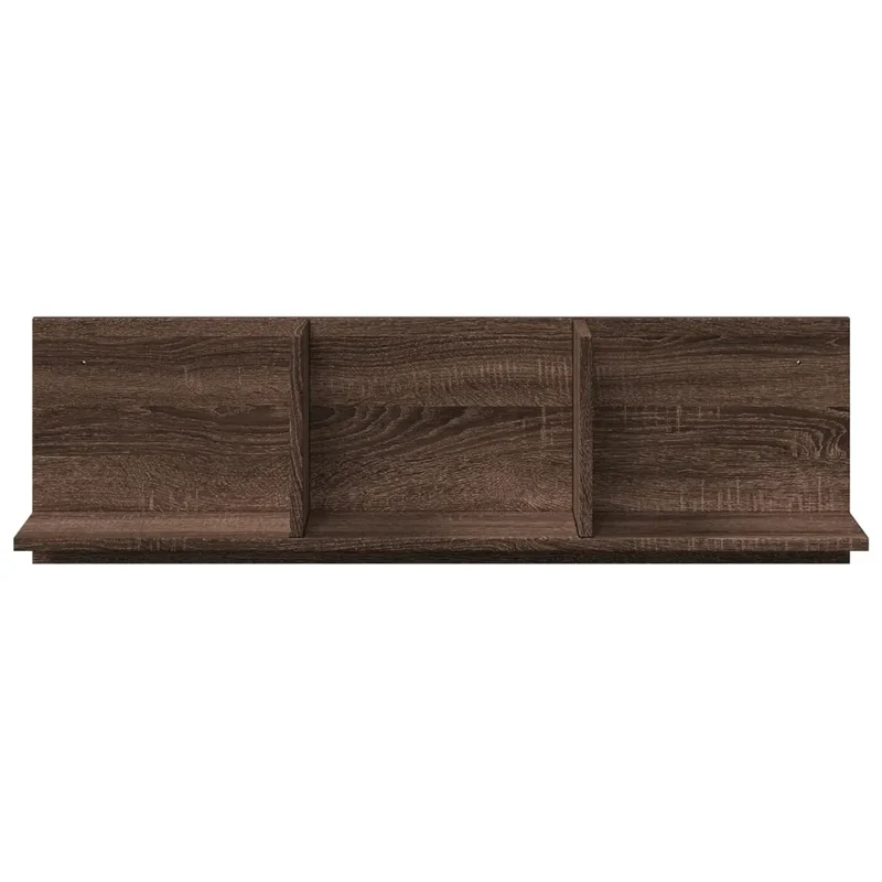 Armoire murale flottante rangement pratique 100 x 16,5 x 30 cm en bois d'ingénierie marron 02_0050592