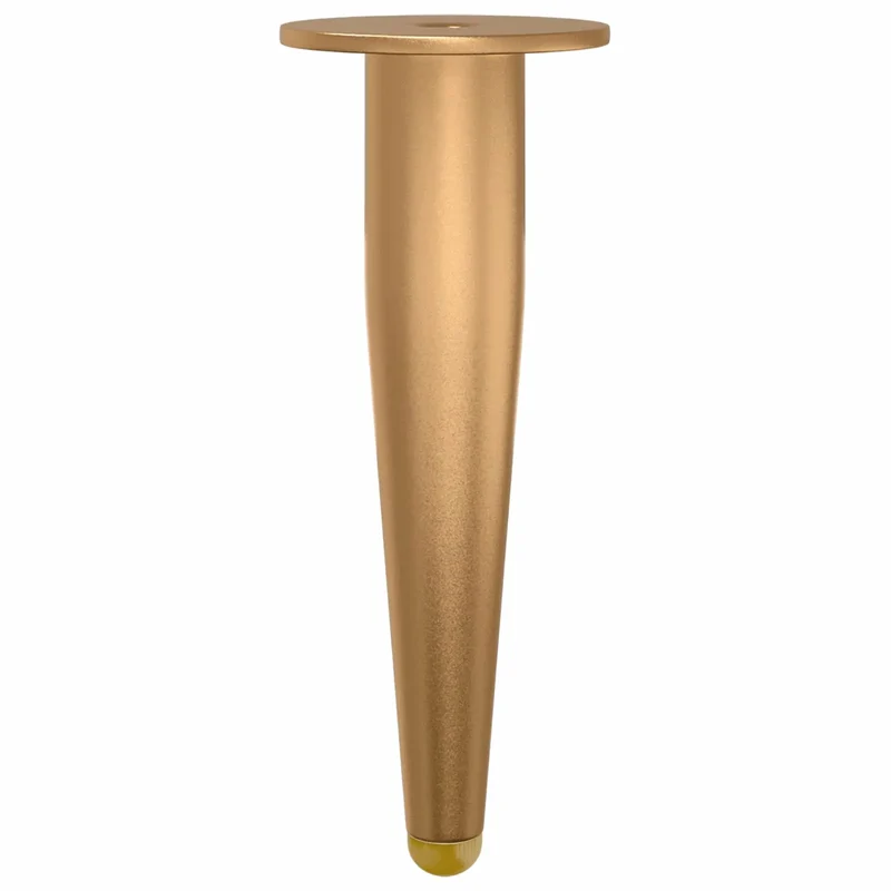 Lot de 2 pieds coniques dorés design épuré très flexible 98 x 40 mm en fer doré 02_0051993