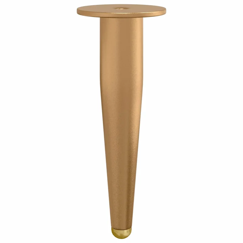 Lot de 2 pieds coniques dorés design épuré très flexible 98 x 40 mm en fer doré 02_0051993