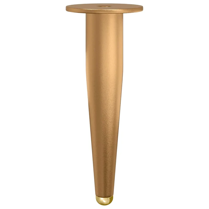 Lot de 2 pieds coniques dorés design épuré très flexible 98 x 40 mm en fer doré 02_0051993