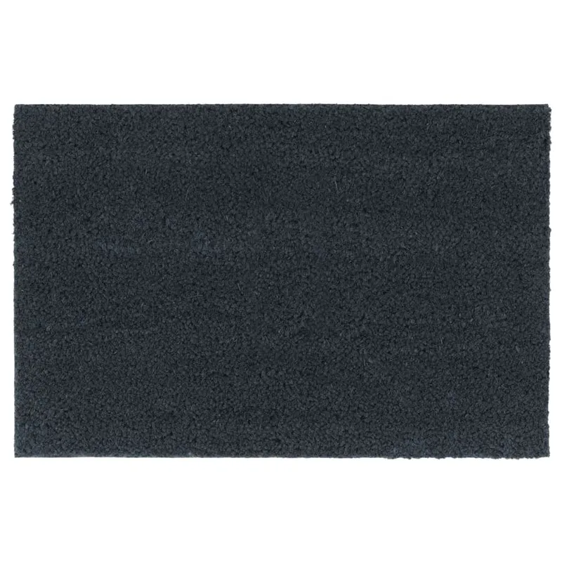 Lot de 5 tapis de porte antidérapants intérieur extérieur 40 x 60 cm en fibre de coco gris foncé 02_0046168