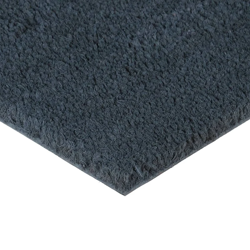 Lot de 5 tapis de porte antidérapants intérieur extérieur 40 x 60 cm en fibre de coco gris foncé 02_0046168