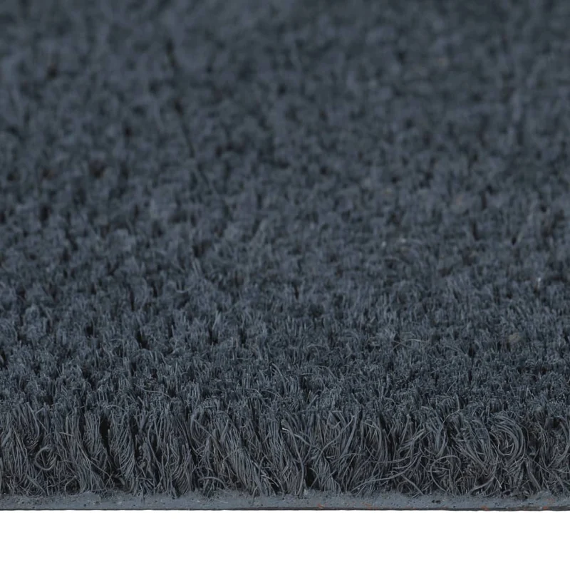 Lot de 5 tapis de porte antidérapants intérieur extérieur 40 x 60 cm en fibre de coco gris foncé 02_0046168