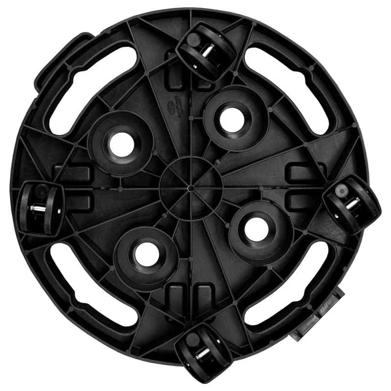 Support sur roulettes pour plantes Diamètre 30 cm 170 kg noir 02_0045190