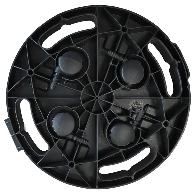 Support sur roulettes pour plantes Diamètre 30 cm 170 kg noir 02_0045190