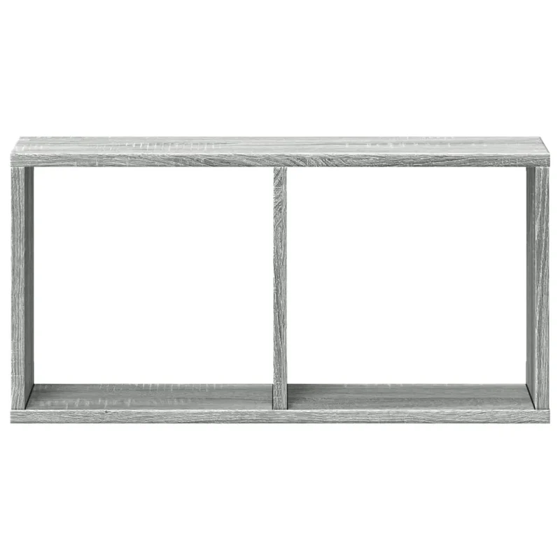 Armoire murale flottante moderne gain de place rangement 60 x 16 x 30 cm en bois d'ingénierie gris 02_0050600