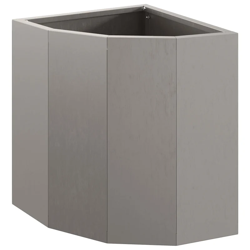 Jardinière d'angle épurée jardin terrasse 30 x 30 x 35 cm en acier rouillé 02_0052900