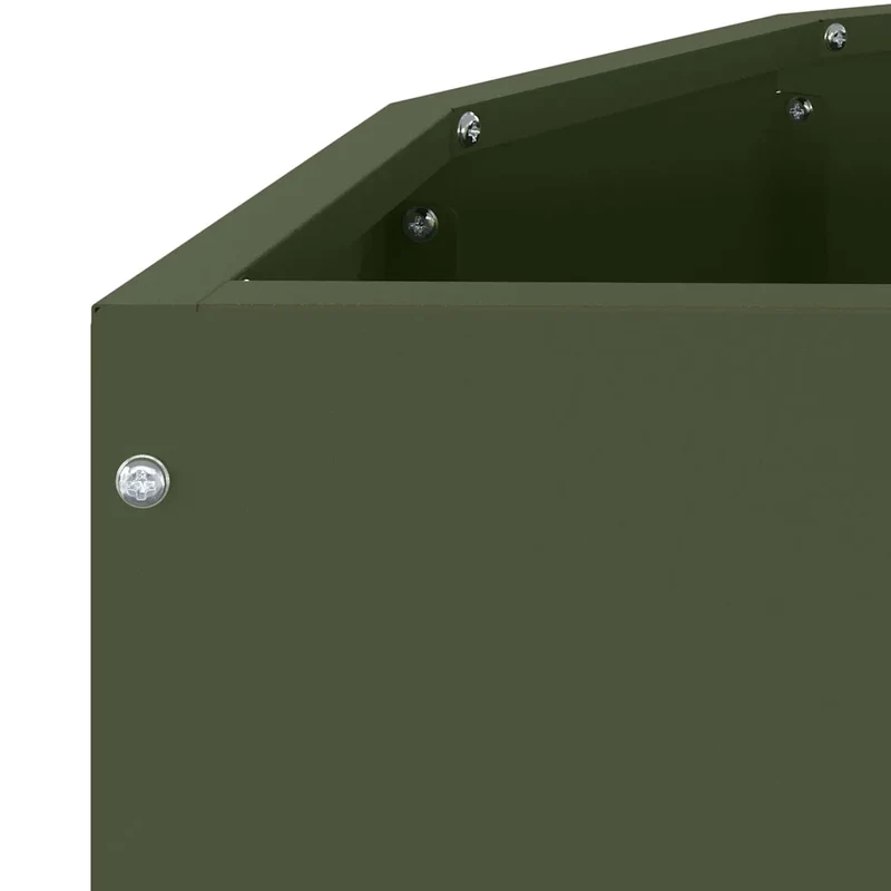 Jardinière demi-ronde moderne extérieur 90 x 45 x 50 cm design contemporain en acier vert olive 02_0052953