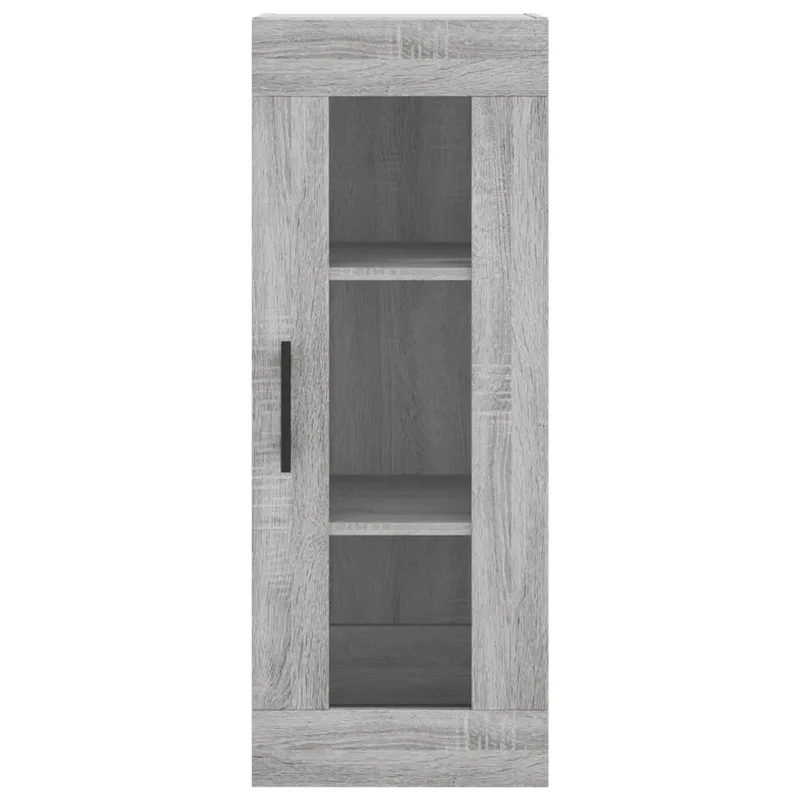 Armoire murale design pratique rangement espace visible 34,5 x 34 x 90 cm en bois d'ingénierie sonoma gris 02_0048699