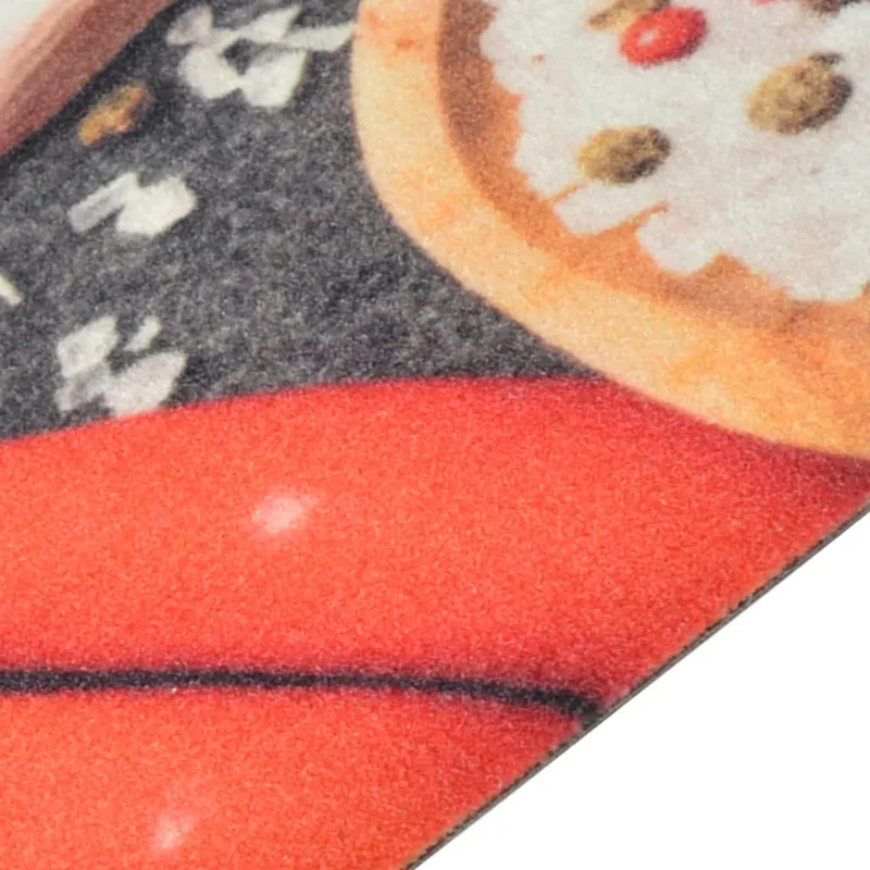 Tapis de cuisine lavable en velours impression légumes 150 x 45 cm antidérapant doux flexible en polyamide multicolore 02_0046029