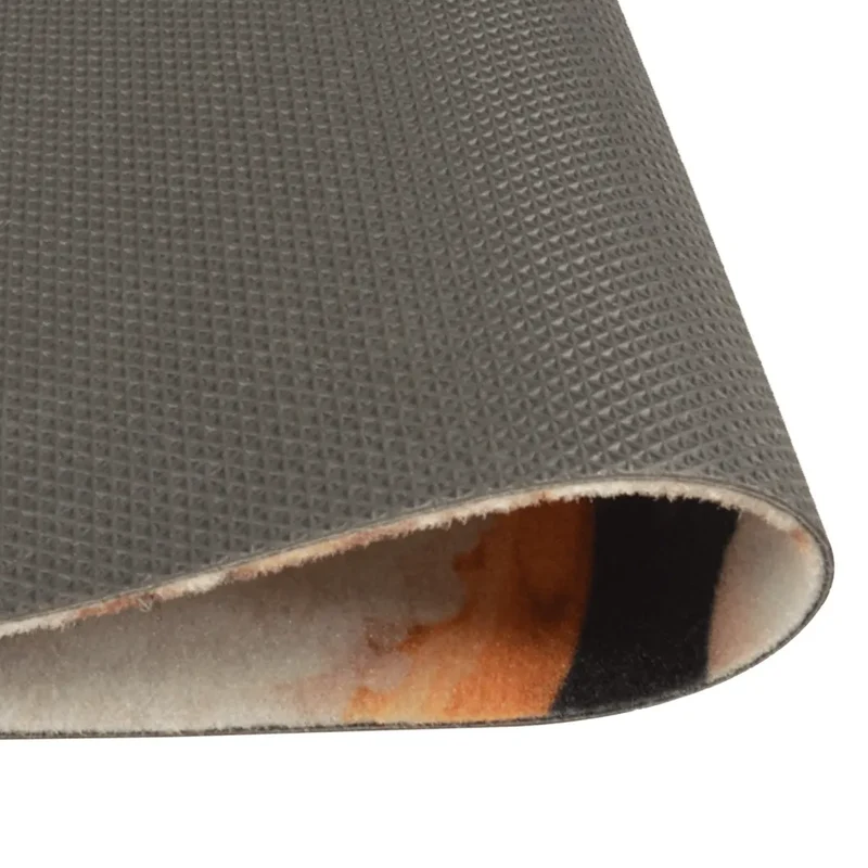 Tapis de cuisine lavable en velours impression légumes 150 x 45 cm antidérapant doux flexible en polyamide multicolore 02_0046029