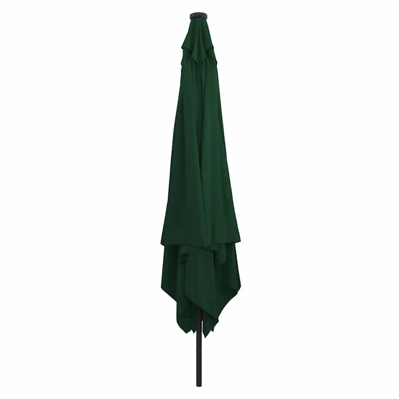 Parasol de jardin pliable moderne 295 x 295 x 245 cm avec lumières LED en polyester vert 02_0058804