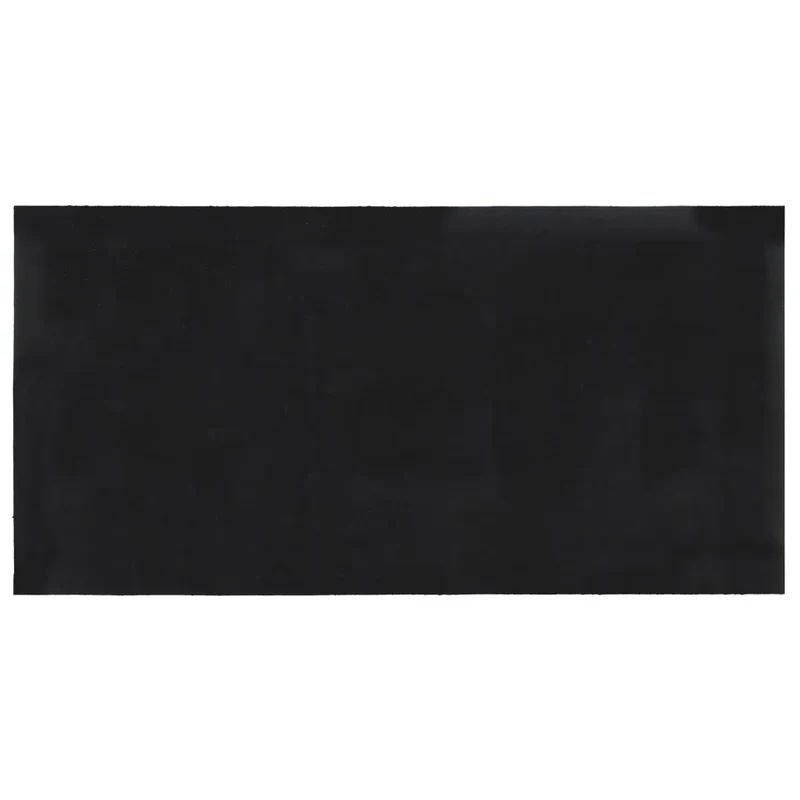 Tapis de porte touffeté intérieur extérieur antidérapant 100 x 200 cm en fibre de coco gris foncé 02_0046174