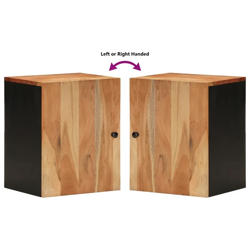 Armoire murale de salle de bain rangement bois acacia 38 x 33 x 48 cm design naturel en bois acacia 02_0047128