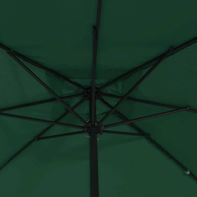 Parasol de jardin pliable moderne 295 x 295 x 245 cm en polyester vert 02_0058796