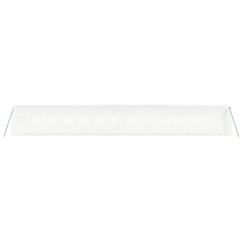 Serre tente abri plante fleur légumes avec cadre en acier 28 m² 14 x 2 x 2 m blanc 02_0044567