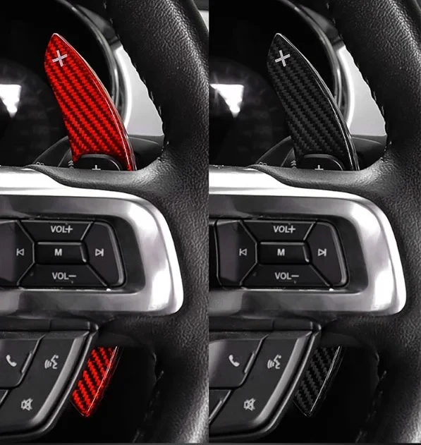 Extension palette au volant carbone Ford mustang
