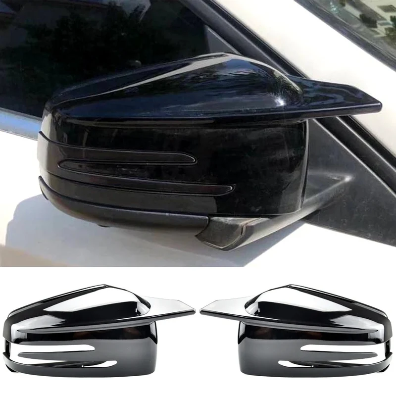 Coque rétroviseur Mercedes Classe A personnalisée noir brillant
