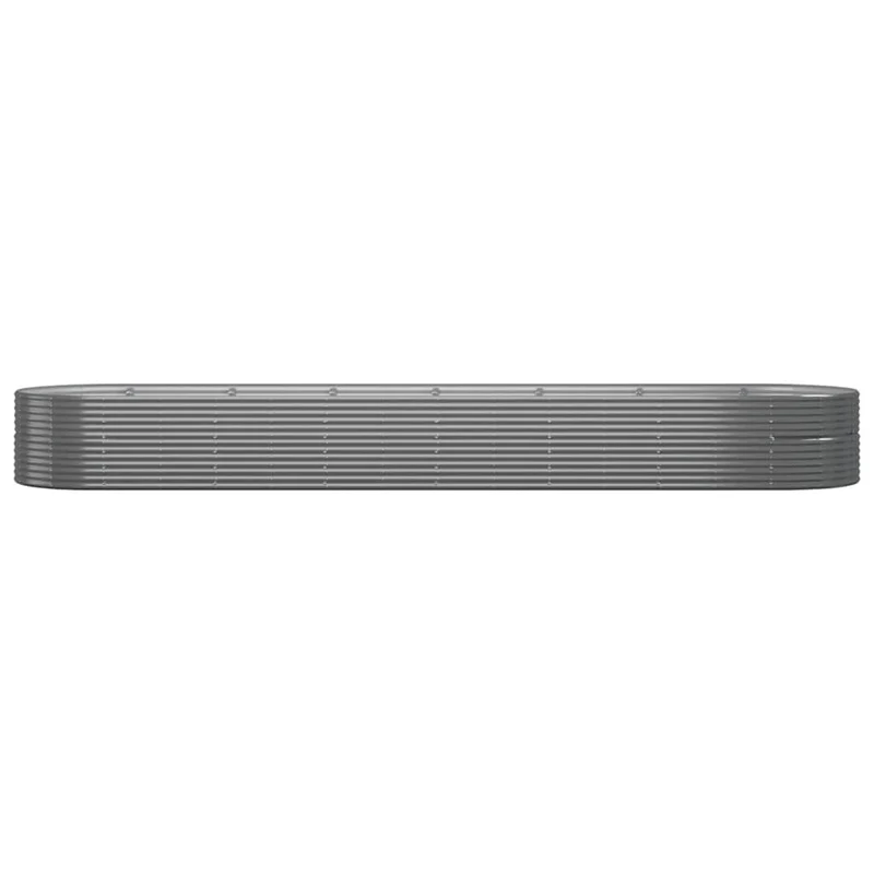 Jardinière bac lit surélevé plantes fleurs terrasse jardin de jardin acier enduit de poudre 584 x 140 x 68cm gris 02_0039676