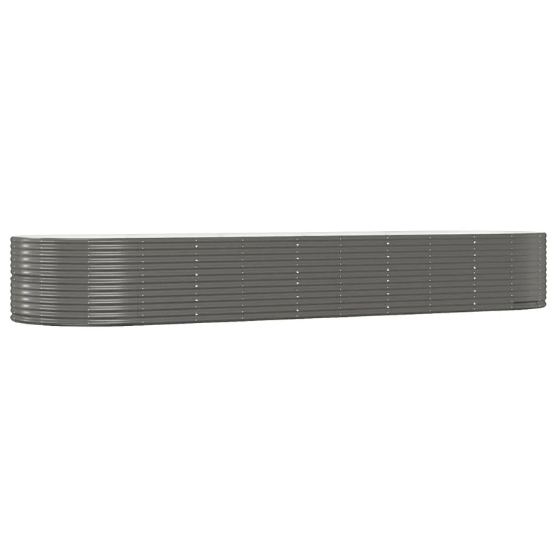 Jardinière bac lit surélevé plantes fleurs terrasse jardin de jardin 447 x 140 x 68cm acier enduit de poudre gris 02_0039450