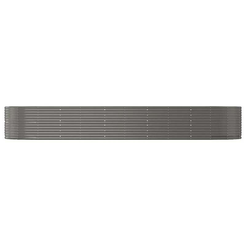 Jardinière bac lit surélevé plantes fleurs terrasse jardin de jardin 447 x 140 x 68cm acier enduit de poudre gris 02_0039450