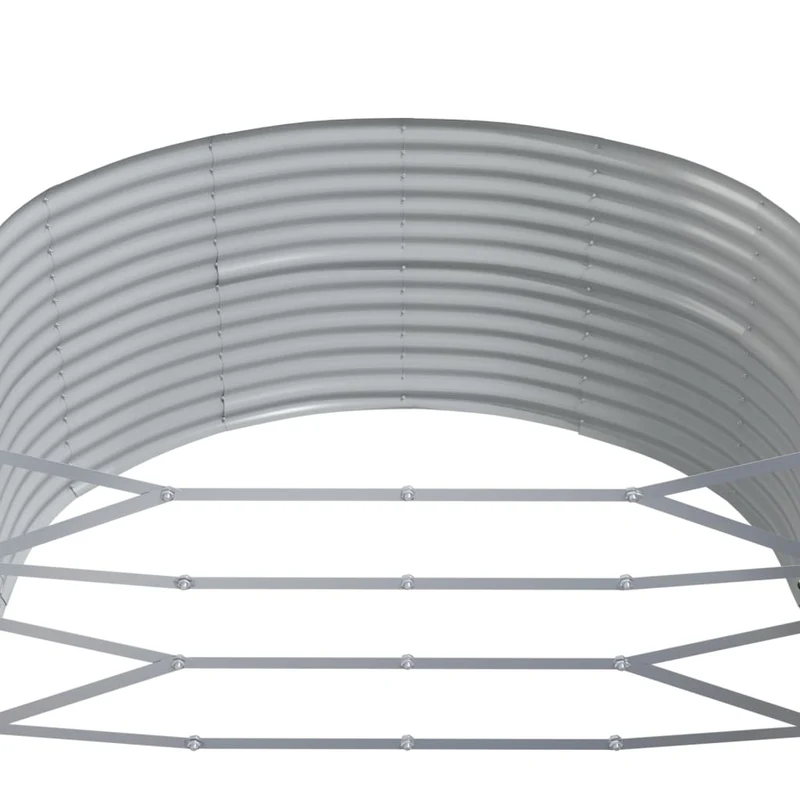 Jardinière bac lit surélevé plantes fleurs terrasse jardin de jardin 447 x 140 x 68cm acier enduit de poudre gris 02_0039450