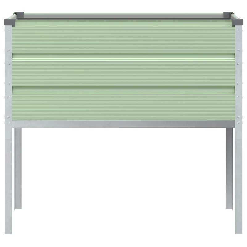 Jardinière surélevée moderne pour jardin 100 x 45 x 90 cm style industriel finition brillante en acier galvanisé vert pastel 02_0059294