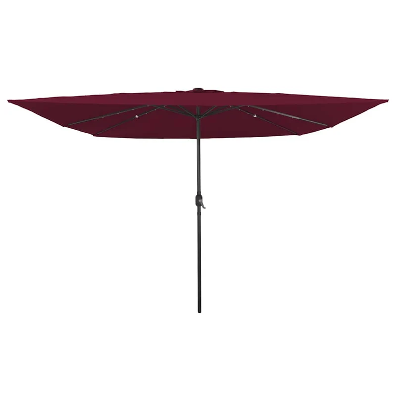 Parasol de jardin pliable moderne 295 x 295 x 245 cm durable ambiance chic en polyester bordeaux 02_0058807