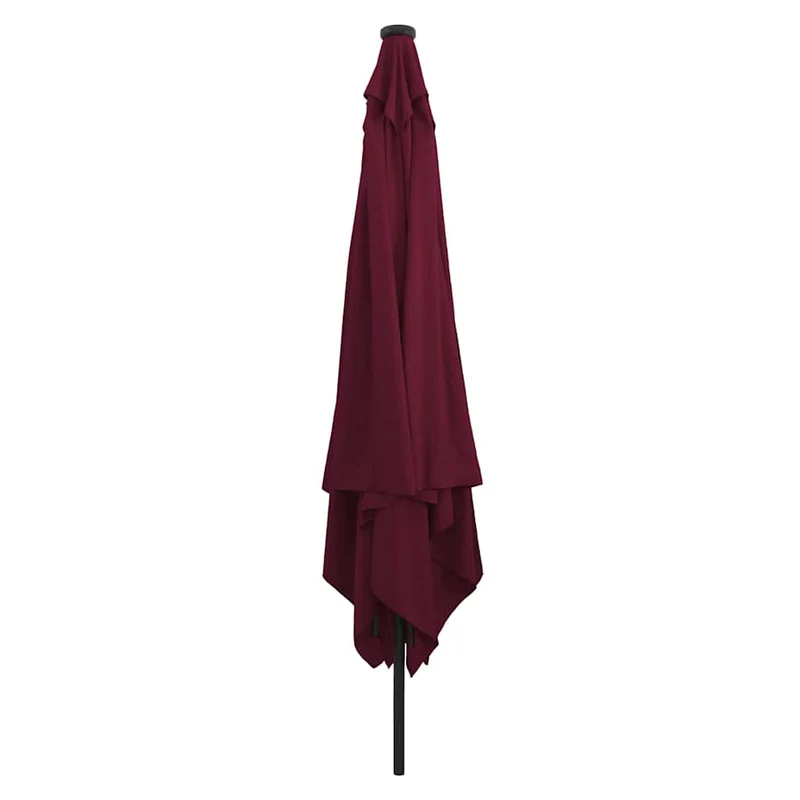 Parasol de jardin pliable moderne 295 x 295 x 245 cm durable ambiance chic en polyester bordeaux 02_0058807