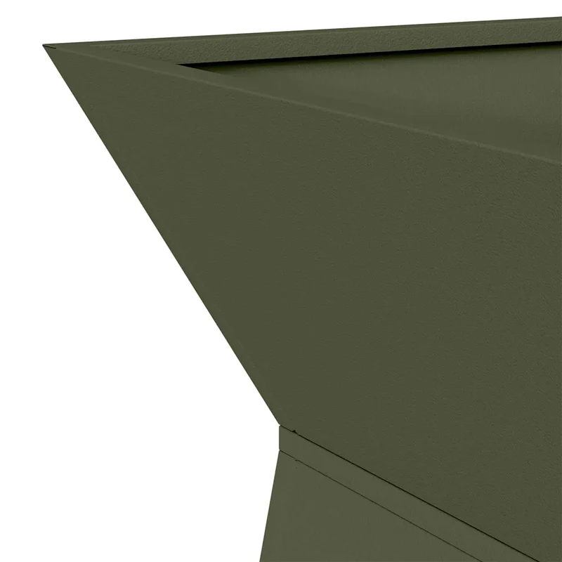 Jardinière à pilier contemporaine pour extérieur 40 x 40 x 100 cm durable design élégant en matériaux olive 02_0052416